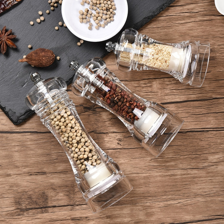 Acrylic Transparent Pepper Grinder Manual Pepper Grinder Ceramic Core Multi-Purpose Seasoning Bottle, Specification: 5 Inch - Stirrer & Squeezer by PMC TechLife | Online Shopping South Africa | PMC TechLife