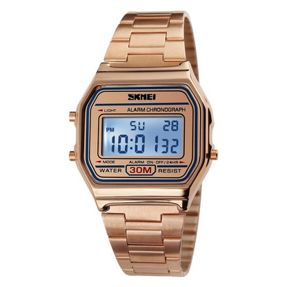 SKMEI 1123 Men Business Lightweight Watch Waterproof Steel Band Electronic Watch - Metal Strap Watches by SKMEI | Online Shopping South Africa | PMC Jewellery | Buy Now Pay Later Mobicred