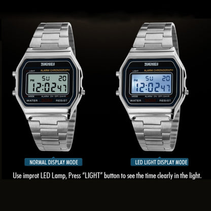 SKMEI 1123 Men Business Lightweight Watch Waterproof Steel Band Electronic Watch - Metal Strap Watches by SKMEI | Online Shopping South Africa | PMC Jewellery | Buy Now Pay Later Mobicred