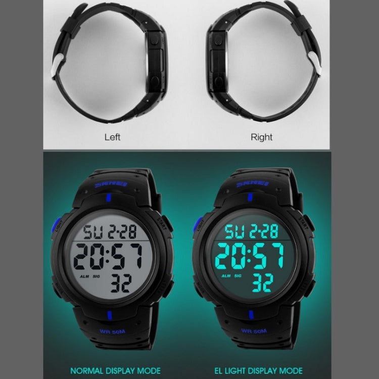 SKMEI 1068 Men Waterproof Outdoor Sports Digital Watch Student Fashion Watch(Black) - Sport Watches by SKMEI | Online Shopping South Africa | PMC Jewellery | Buy Now Pay Later Mobicred