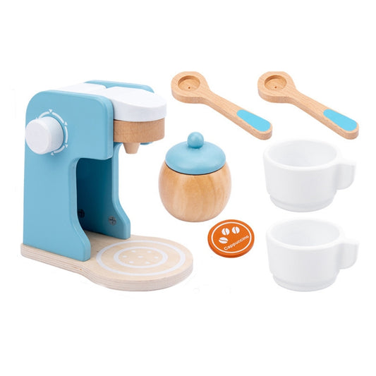 Children Simulation Kitchen Set Baby Wooden Food Cutting Pretend Play Toy Coffee Machine - Pretend Play Toys by PMC Jewellery | Online Shopping South Africa | PMC Jewellery