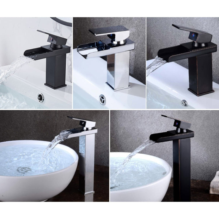 Bathroom Wide Mouth Faucet Square Sink Single Hole Basin Faucet, Specification: HT-81567 Electroplating High Type - Faucets & Accessories by PMC Jewellery | Online Shopping South Africa | PMC Jewellery