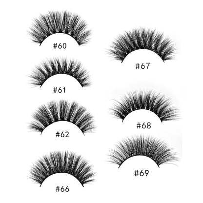 1 Pair Set 3D Mink Eyelashes Natural Thick False Eyelashes(#66) - Eyes by PMC Jewellery | Online Shopping South Africa | PMC Jewellery