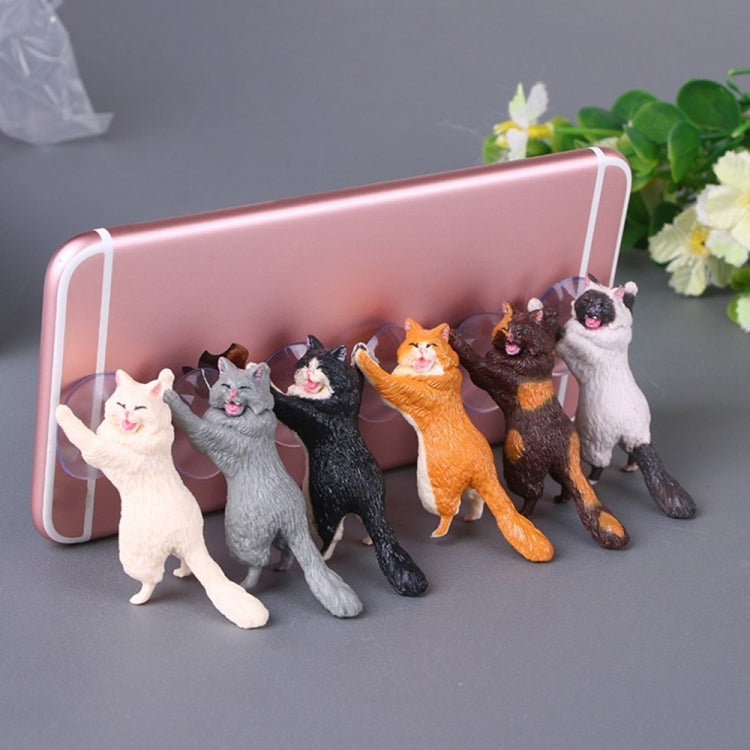 60 PCS Sucker Design Cute Cat Smartphone Holder(White) - Desktop Holder by PMC TechLife | Online Shopping South Africa | PMC TechLife