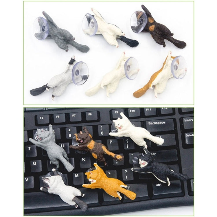 60 PCS Sucker Design Cute Cat Smartphone Holder(White) - Desktop Holder by PMC TechLife | Online Shopping South Africa | PMC TechLife