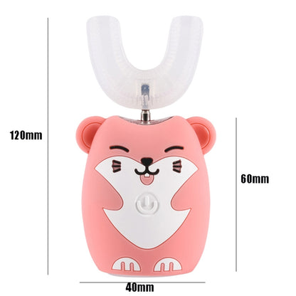 JY968 Children Automatic Intelligent Ultrasonic Voice Broadcast Mouth U-Shaped Electric Toothbrush, Product specifications: Mouse 7-13 years old(Pink) - Toothbrushes by PMC Jewellery | Online Shopping South Africa | PMC Jewellery