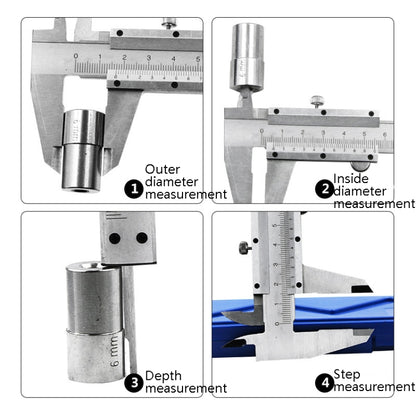 0-150mm Vernier Caliper Carbon Steel Precision Measuring Caliper Four-Purpose Measuring Tool - Measuring Tools by PMC Jewellery | Online Shopping South Africa | PMC Jewellery