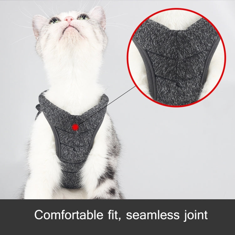 Cat Leash Pet Chest Harness Leash, Size: M(Grey) - Leashes by PMC Jewellery | Online Shopping South Africa | PMC Jewellery