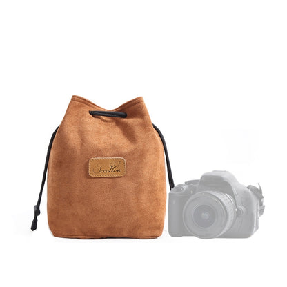 S.C.COTTON Liner Shockproof Digital Protection Portable SLR Lens Bag Micro Single Camera Bag Square Khaki M - Lens Bag by S.C.COTTON | Online Shopping South Africa | PMC Jewellery