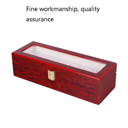 Wooden Baking Paint Watch Box Jewelry Storage Display Box(10-bit Black + Rice Matte) - Watch Storages by PMC Jewellery | Online Shopping South Africa | PMC Jewellery | Buy Now Pay Later Mobicred