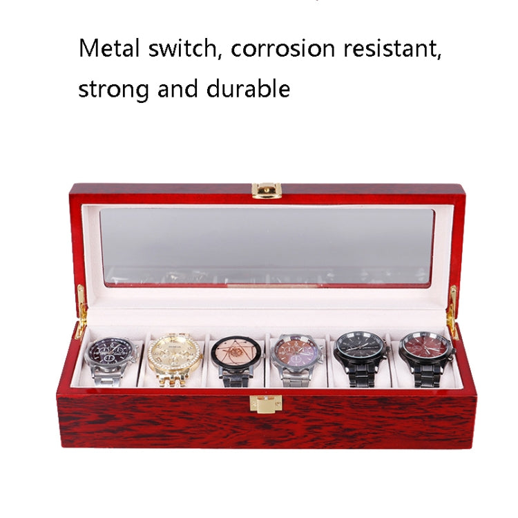 Wooden Baking Paint Watch Box Jewelry Storage Display Box(10-bit Black + Rice Matte) - Watch Storages by PMC Jewellery | Online Shopping South Africa | PMC Jewellery | Buy Now Pay Later Mobicred