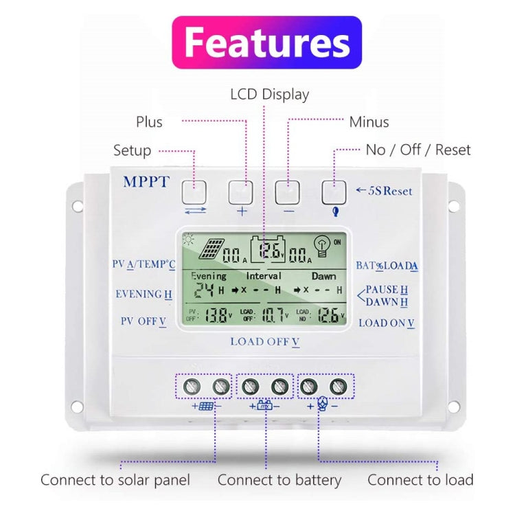MPPT T40-40A Solar PWM Controller - Others by PMC TechLife | Online Shopping South Africa | PMC TechLife