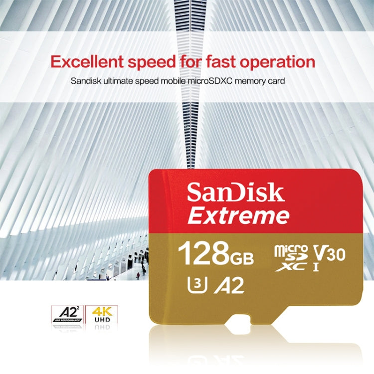 SanDisk U3 High-Speed Micro SD Card  TF Card Memory Card for GoPro Sports Camera, Drone, Monitoring 64GB(A2), Colour: Gold Card - Micro SD Card by SanDisk | Online Shopping South Africa | PMC Jewellery