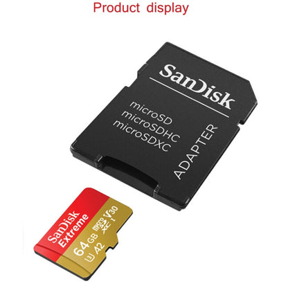 SanDisk U3 High-Speed Micro SD Card  TF Card Memory Card for GoPro Sports Camera, Drone, Monitoring 64GB(A2), Colour: Gold Card - Micro SD Card by SanDisk | Online Shopping South Africa | PMC Jewellery | Buy Now Pay Later Mobicred