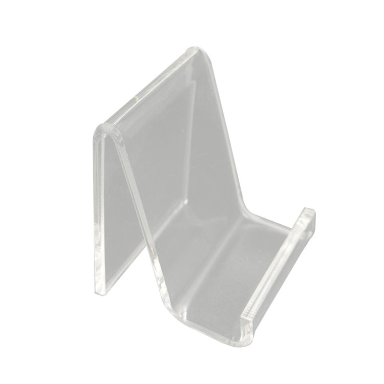 QH-040 10 PCS Acrylic Transparent Mobile Phone Display Stand(Transparent) - Desktop Holder by PMC Jewellery | Online Shopping South Africa | PMC Jewellery