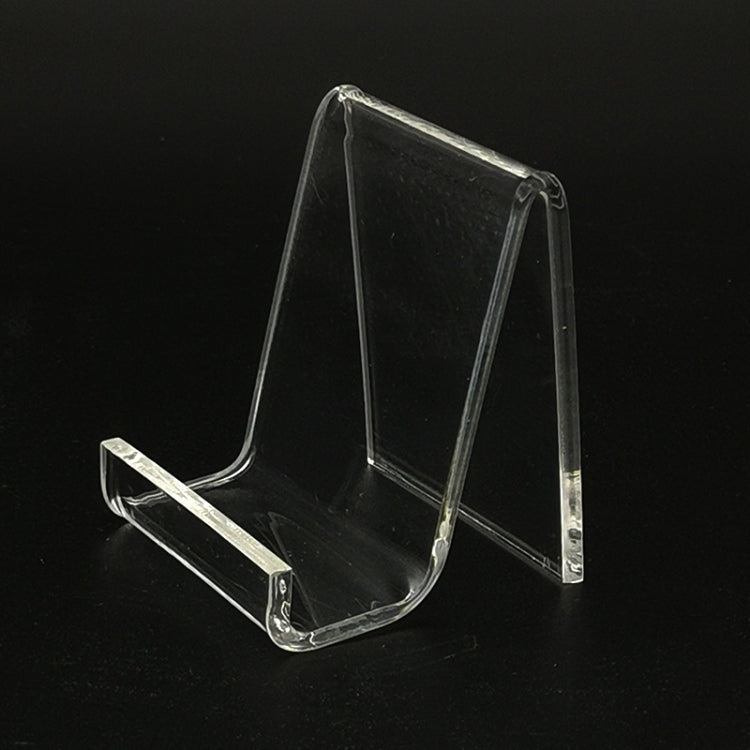 QH-040 10 PCS Acrylic Transparent Mobile Phone Display Stand(Transparent) - Desktop Holder by PMC Jewellery | Online Shopping South Africa | PMC Jewellery