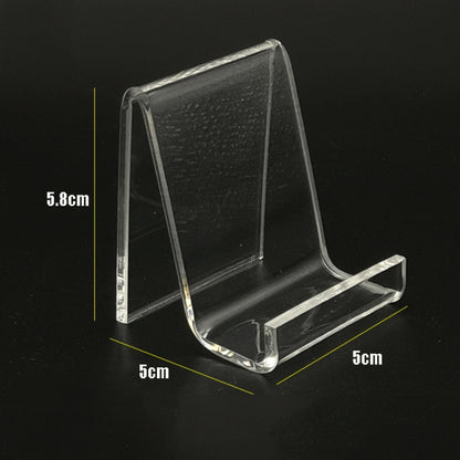 QH-040 10 PCS Acrylic Transparent Mobile Phone Display Stand(Transparent) - Desktop Holder by PMC Jewellery | Online Shopping South Africa | PMC Jewellery