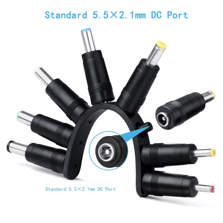 8 In 1 DC Power Cord USB Multi-Function Interchange Plug USB Charging Cable(Black) - Universal Power Adapter by PMC Jewellery | Online Shopping South Africa | PMC Jewellery