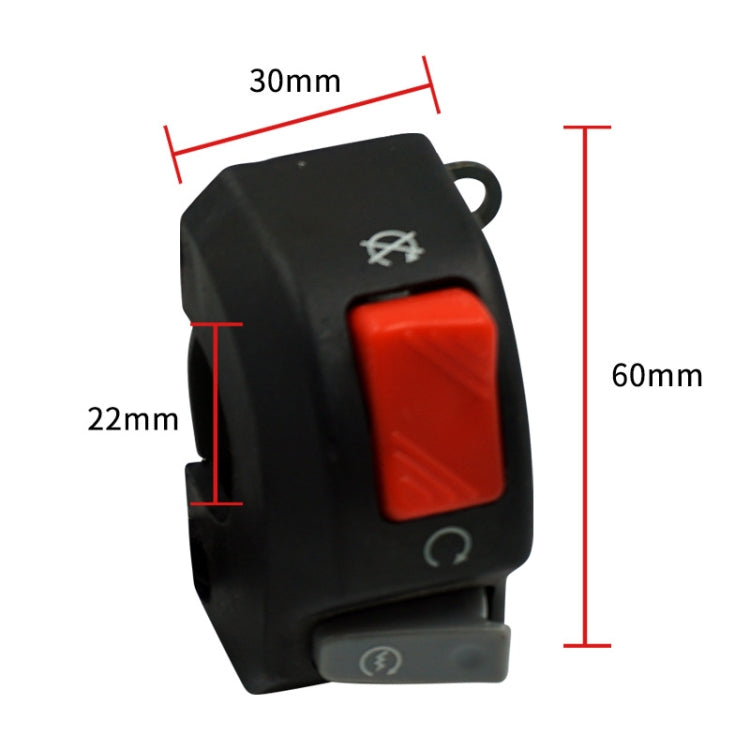 2 PCS Motorcycle Modified Faucet Extinguished Start Switch - Electrical System by PMC TechLife | Online Shopping South Africa | PMC TechLife