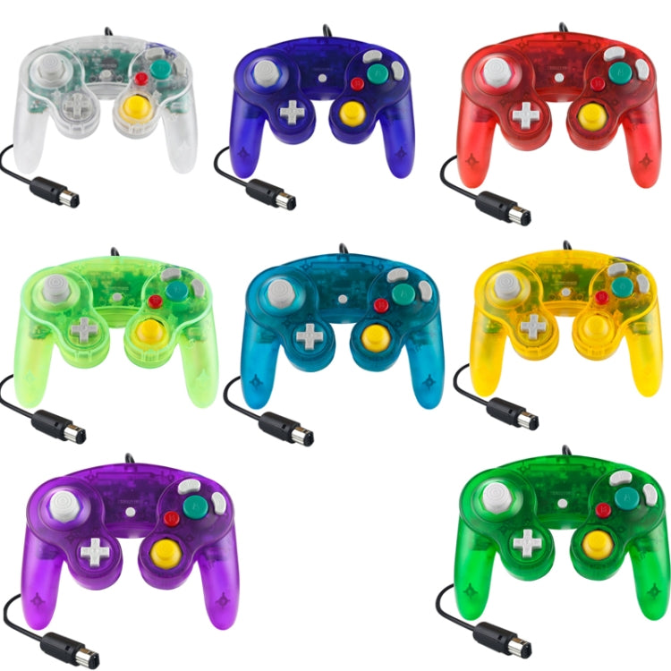 5 PCS Single Point Vibrating Controller Wired Game Controller For Nintendo NGC(Transparent Yellow) - Gamepads by PMC Jewellery | Online Shopping South Africa | PMC Jewellery