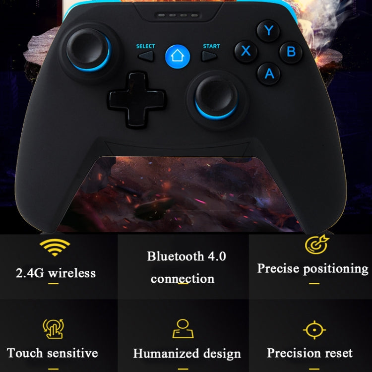 CX-X1  2.4GHz + Bluetooth 4.0 Wireless Game Controller Handle For Android / iOS / PC / PS3 Handle + Bracket (Blue) - Gamepads by PMC Jewellery | Online Shopping South Africa | PMC Jewellery