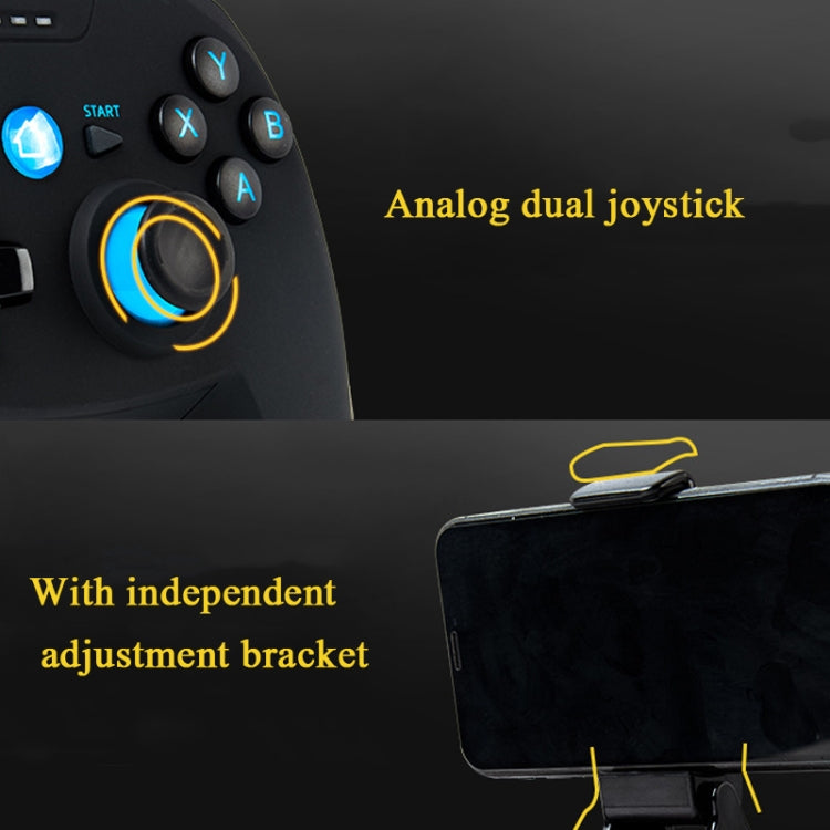 CX-X1  2.4GHz + Bluetooth 4.0 Wireless Game Controller Handle For Android / iOS / PC / PS3 Handle + Bracket (Blue) - Gamepads by PMC TechLife | Online Shopping South Africa | PMC TechLife