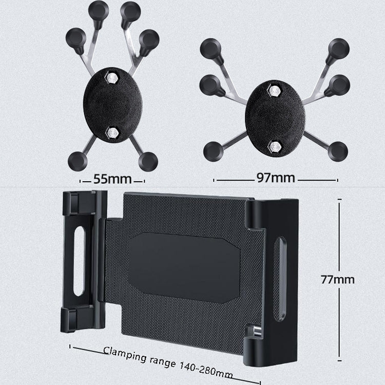 Car Headrest Bracket Motorcycle Rearview Mobile Phone Bracket Style: 6 Claw Small Back Clip (engineering plastic) - Car Holders by PMC Jewellery | Online Shopping South Africa | PMC Jewellery