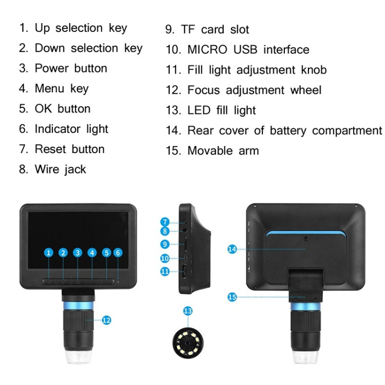 5 Inch Electron Microscope 1080P HD USB Repair Inspection Magnifying Glass - free shipping - PMC TechLife - Order now!