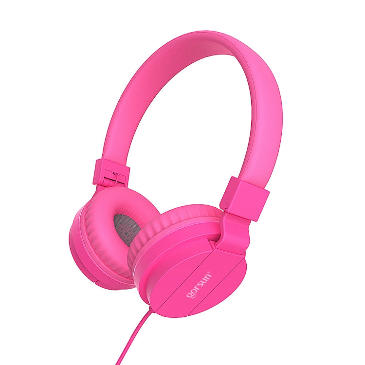 Gorsun GS-778 Mobile Phone Music Headset Wired Laptop Children Headphones(Rose Red) - Headset & Headphone by PMC Jewellery | Online Shopping South Africa | PMC Jewellery