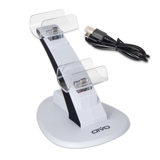 OIVO IV-P5234 Gamepad Aircraft Two-Seater Charger For PS5(White) - Charger & Power by OIVO | Online Shopping South Africa | PMC Jewellery | Buy Now Pay Later Mobicred