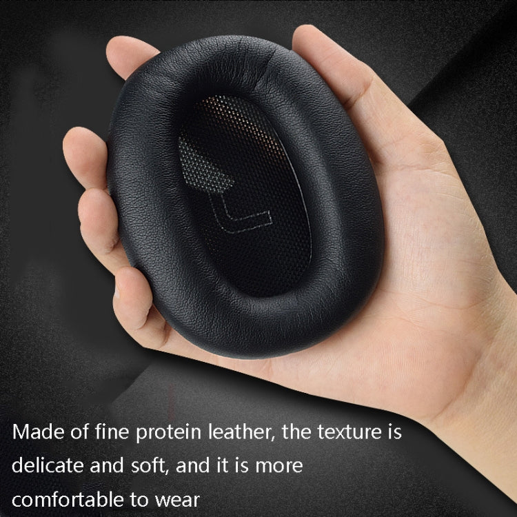 1 Pair Protein Skin Leather Headest Sponge Earmuffs For Edifier W820BT / W808BT / K815 / K815PG1 / H840 / K800 / K830(Gray) - Earmuff & Pad by PMC Jewellery | Online Shopping South Africa | PMC Jewellery