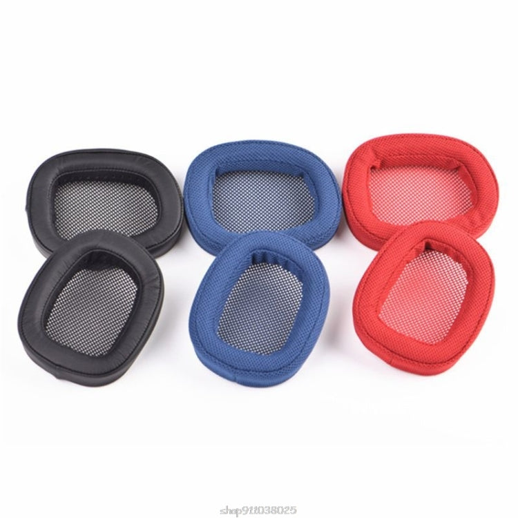 2 PCS Suitable for Logitech G433 G Pro Headphone Cover Sponge Cover Earmuffs(Red Grid) - Earmuff & Pad by PMC TechLife | Online Shopping South Africa | PMC TechLife