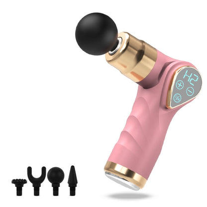 Mini Fascia Gun Small LCD Screen Muscle Massager(018 Pink) - Massage gun & Accessories by PMC Jewellery | Online Shopping South Africa | PMC Jewellery