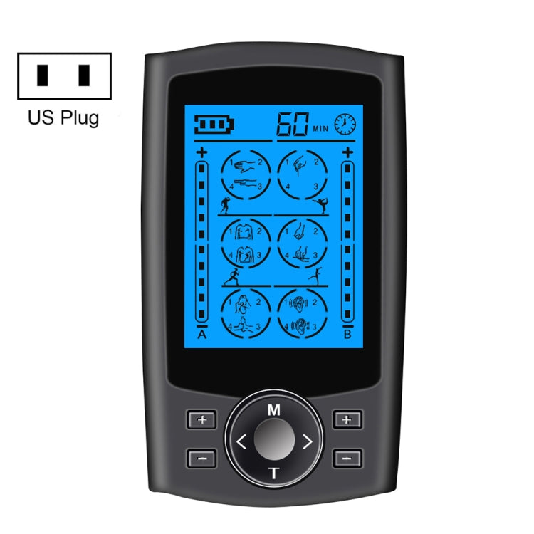 24-Mode Digital Electronic Pulse Massager Intelligent Whole Body Physical Therapy Meridian Massager, Specification: US Plug(Black) - Massage & Relaxation by PMC TechLife | Online Shopping South Africa | PMC TechLife
