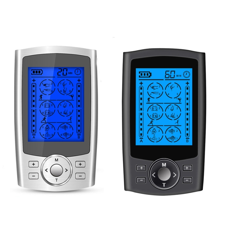 24-Mode Digital Electronic Pulse Massager Intelligent Whole Body Physical Therapy Meridian Massager, Specification: AU Plug( Silver) - Massage & Relaxation by PMC TechLife | Online Shopping South Africa | PMC TechLife