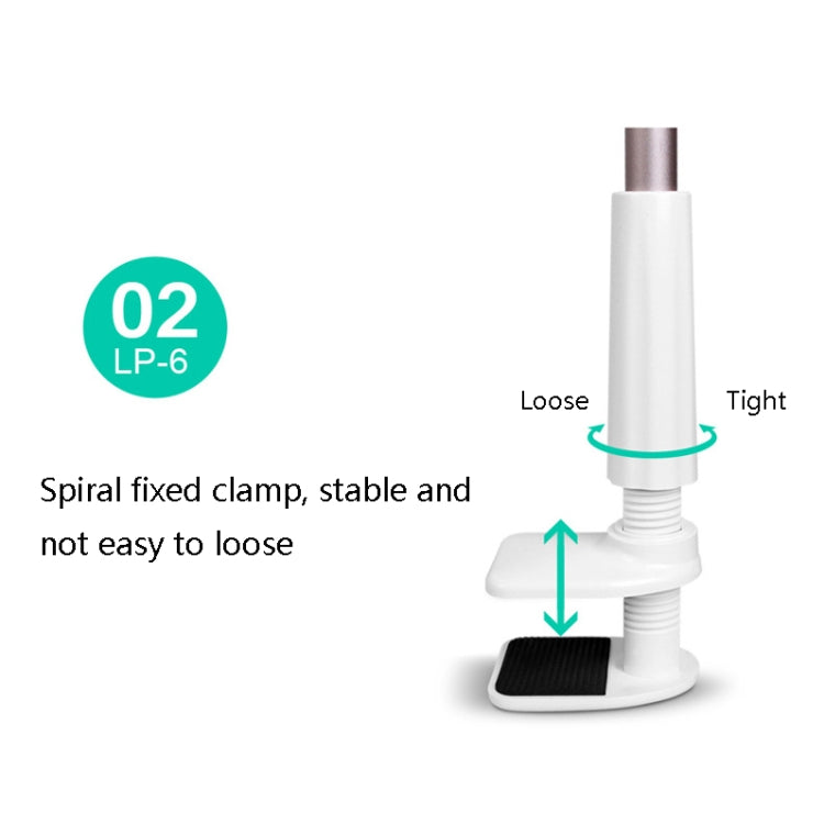 LP-6 Tablet Mobile Phone Lazy Bracket Detachable Bed Bracket, Style: Three-stage (Silver) - Lazy Bracket by PMC TechLife | Online Shopping South Africa | PMC TechLife
