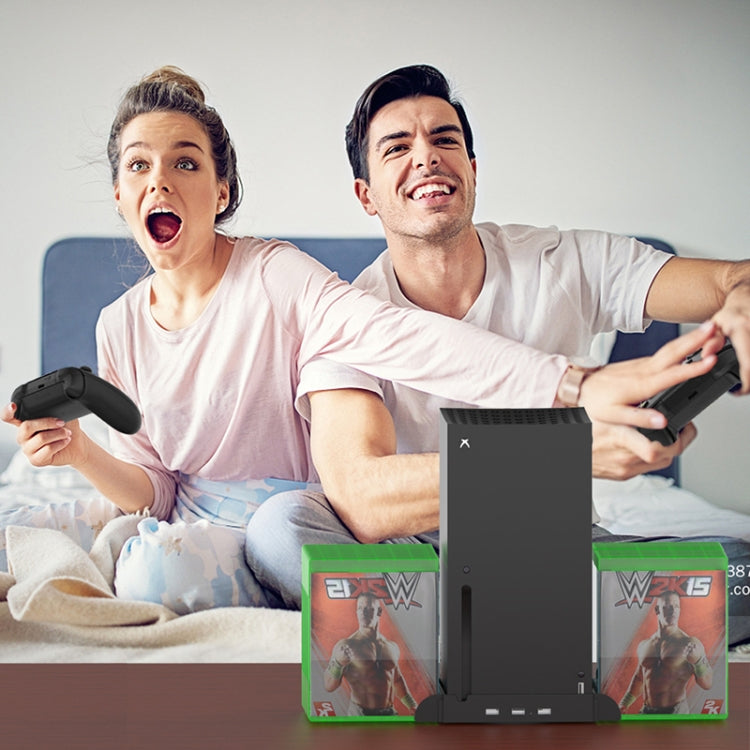 JYS X133 Multi-Function Cooling Base + Game Disc Storage For XBOXSeries X Host(Black) - Holder by JYS | Online Shopping South Africa | PMC TechLife
