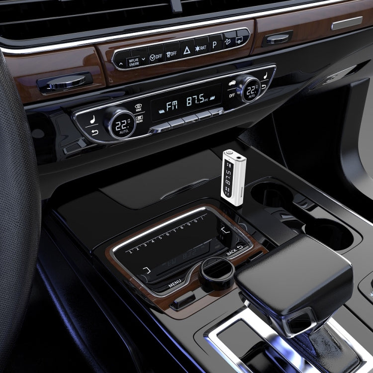 K9 USB Car Bluetooth 5.0 Adapter Receiver FM + AUX Audio Dual Output Stereo Transmitter (White) - free shipping - PMC TechLife - Order now!