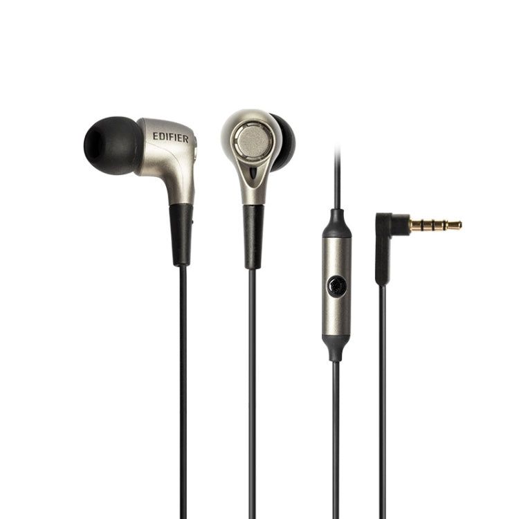 Edifier H230P In-Ear Subwoofer 3.5mm Wire-Controlled Sports Earphone With Microphone, Cable Length:1.3m(Black) - In Ear Wired Earphone by Edifier | Online Shopping South Africa | PMC Jewellery