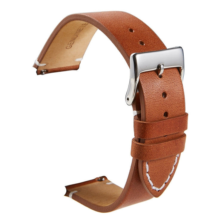 First Layer Retro Cowhide Frosted Leather Quick Release Universal Watch Band, Size��� 18mm(Light Brown) - 18mm Bands by PMC TechLife | Online Shopping South Africa | PMC TechLife | Buy Now Pay Later Mobicred