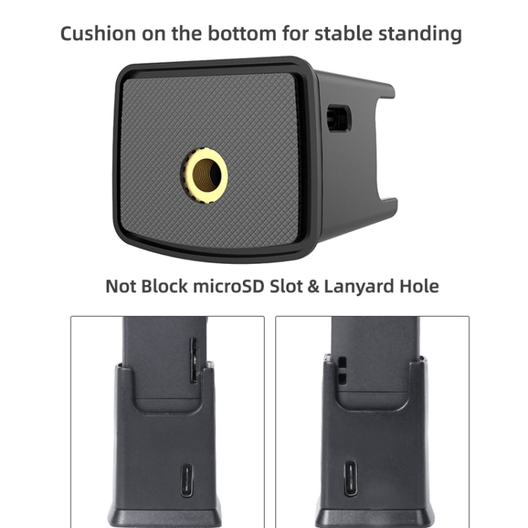 Sunnylife OP2-DZ9434 Desktop Charging Base Bracket With Type-C Charging Port 1/4 Inch Adapter For DJI Osmo Pocket 2(Black) - Mount & Holder by Sunnylife | Online Shopping South Africa | PMC Jewellery