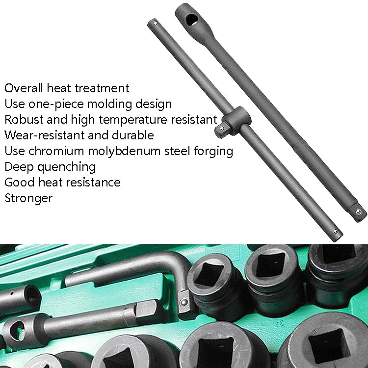 26 PCS / Set Hexagonal Heavy-Duty Socket Auto Repair Socket Wrench(Black Hexagonal) - Hand Tool Sets by PMC TechLife | Online Shopping South Africa | PMC TechLife