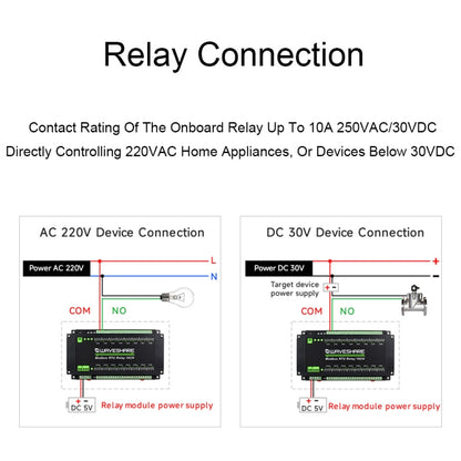 Waveshare 24921 Modbus RTU 16-Ch Relay Module, RS485 Interface, With Multiple Isolation Protection Circuits - Relay Module by Waveshare | Online Shopping South Africa | PMC Jewellery