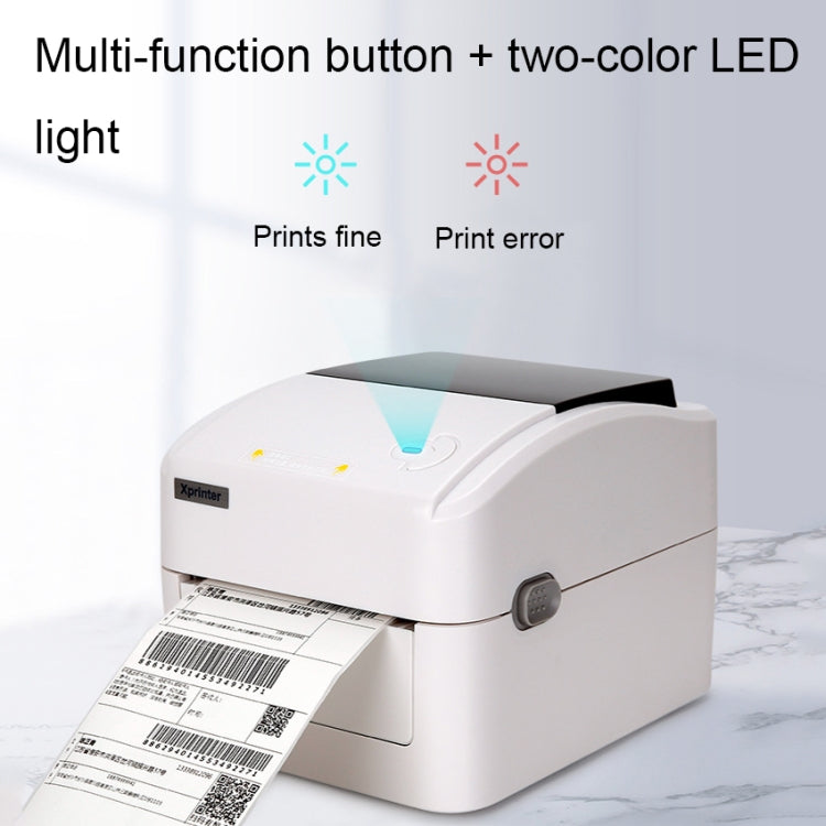 Xprinter XP-420B 108mm Express Order Printer Thermal Label Printer, Style:USB+LAN Port(UK Plug) - Printer by Xprinter | Online Shopping South Africa | PMC Jewellery | Buy Now Pay Later Mobicred