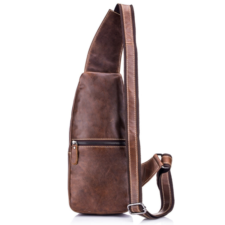 BULL CAPTAIN 019 Retro Men Leather Crossbody Shoulder Bag First-Layer Cowhide Chest Bag, Colour: Chestnut Brown + Buckle - Single-shoulder Bags by BULL CAPTAIN | Online Shopping South Africa | PMC Jewellery | Buy Now Pay Later Mobicred