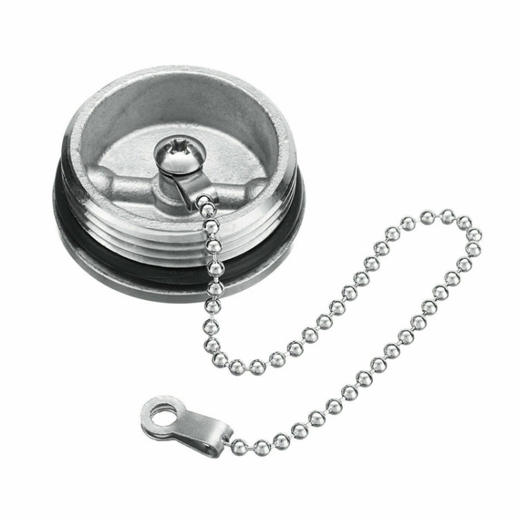 Stainless Steel Boat Deck Fill Filler Replacement Cap + Chain Boat Replacement Accessories - Boats Accessories by PMC Jewellery | Online Shopping South Africa | PMC Jewellery