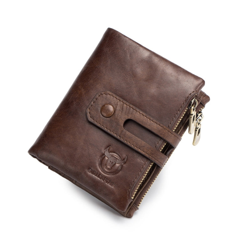 BULL CAPTAIN 021 Leather Men Vertical Wallet Short Multi-Function Wallet(Brown) - Wallets by BULL CAPTAIN | Online Shopping South Africa | PMC Jewellery