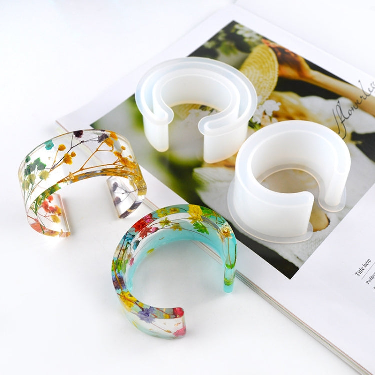 C Type Bracelet Half-Opening Mould DIY Crystal Epoxy Silicone Mould(MD1005) - Arts & Crafts by PMC TechLife | Online Shopping South Africa | PMC TechLife