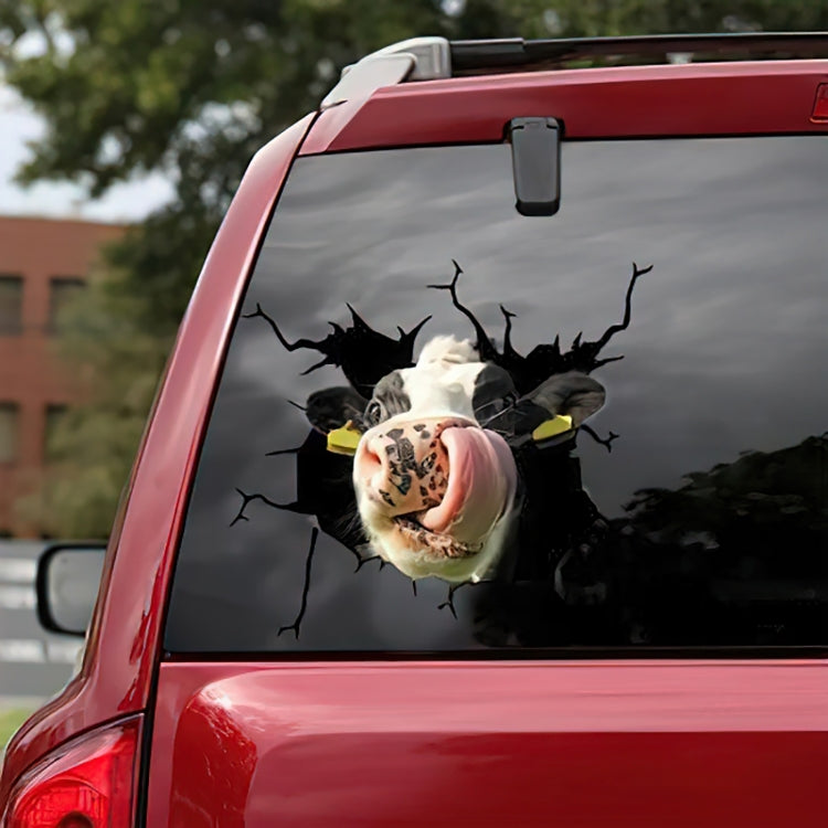 7 PCS Animal Wall Stickers Cattle Head Hoisting Car Window Static Stickers(Cow 02) - Decorative Sticker by PMC Jewellery | Online Shopping South Africa | PMC Jewellery