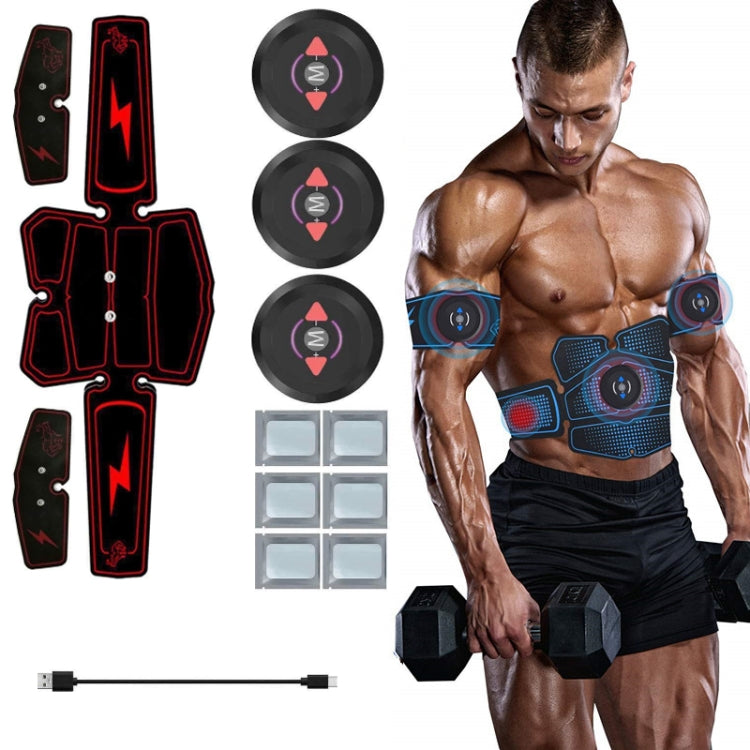 1082 EMS Muscle Training Abdominal Muscle Stimulator Home Fitness Belt(8 Pieces  Red Line Belt) - Fitness Equipments by PMC Jewellery | Online Shopping South Africa | PMC Jewellery